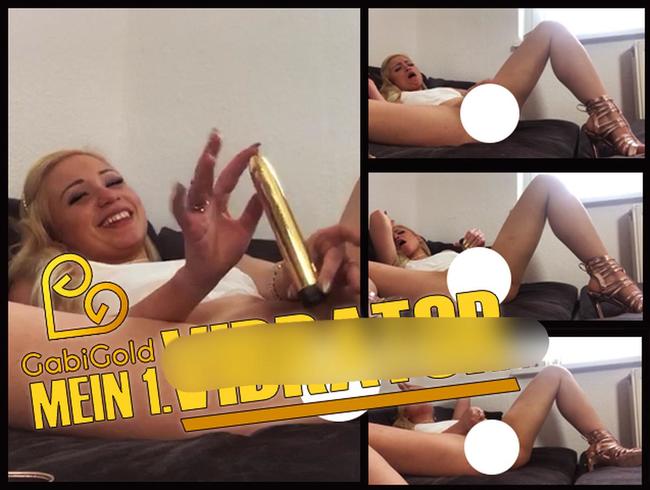 GabiGold Porno Video: Mein erstes Mal mit dem Vibrator - 2 Orgasmen!!
